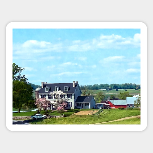 Lancaster PA - Family Farm In Spring Sticker by SusanSavad